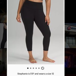 lululemon black size 8 All the right places crop